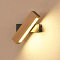 Indoor Wall Light,Modern LED Wall Lamp 360° Rotatable Bedside Lamp,Wooden Wall Sconce for Bedroom Living Room Hallway, 3000K Warm White Light