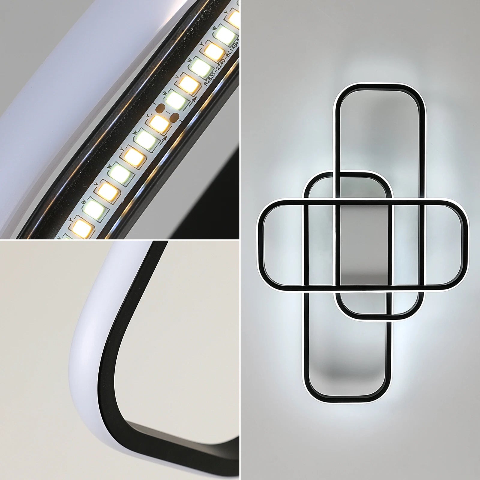 LED Ceiling Light,Dimmable Ceiling Light With Remote Control,44W LED Ceiling Lamps Fixtures Brightness Adjustable3000K-6500K  For Living Room,Bedroom,Dining Room