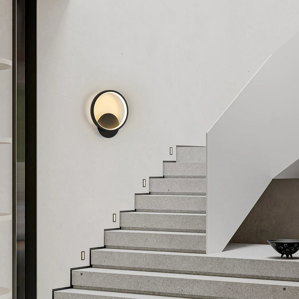 Indoor Wall Lights,Modern 12W Round Wall Night Lamp ,Perfect for Living Room,Bedroom,Hallway,Stairs,3000K Warm White Light