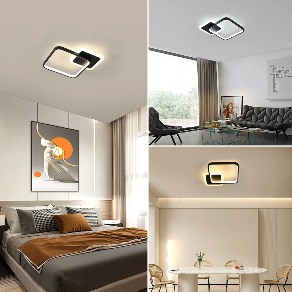 Dimmable Ceiling Light with Remote Control,20W Ceiling Lights Fixtures Brightness Adjustable 3000K-6500K For Living Room