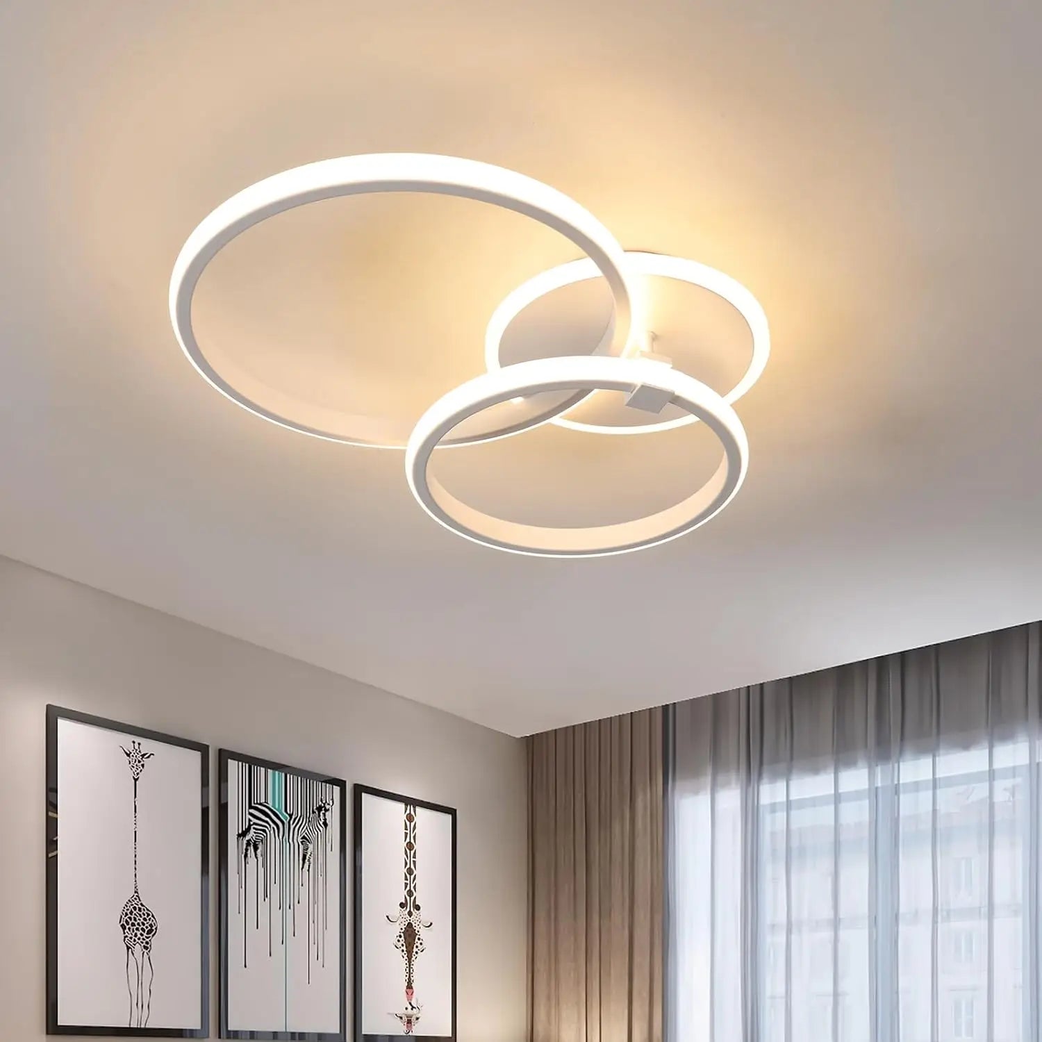 LED Ceiling Lights,42W 4700LM Modern Design LED Ceiling Lamp,Round Ceiling Lighting for Living Room Office,Warm Light 3000K