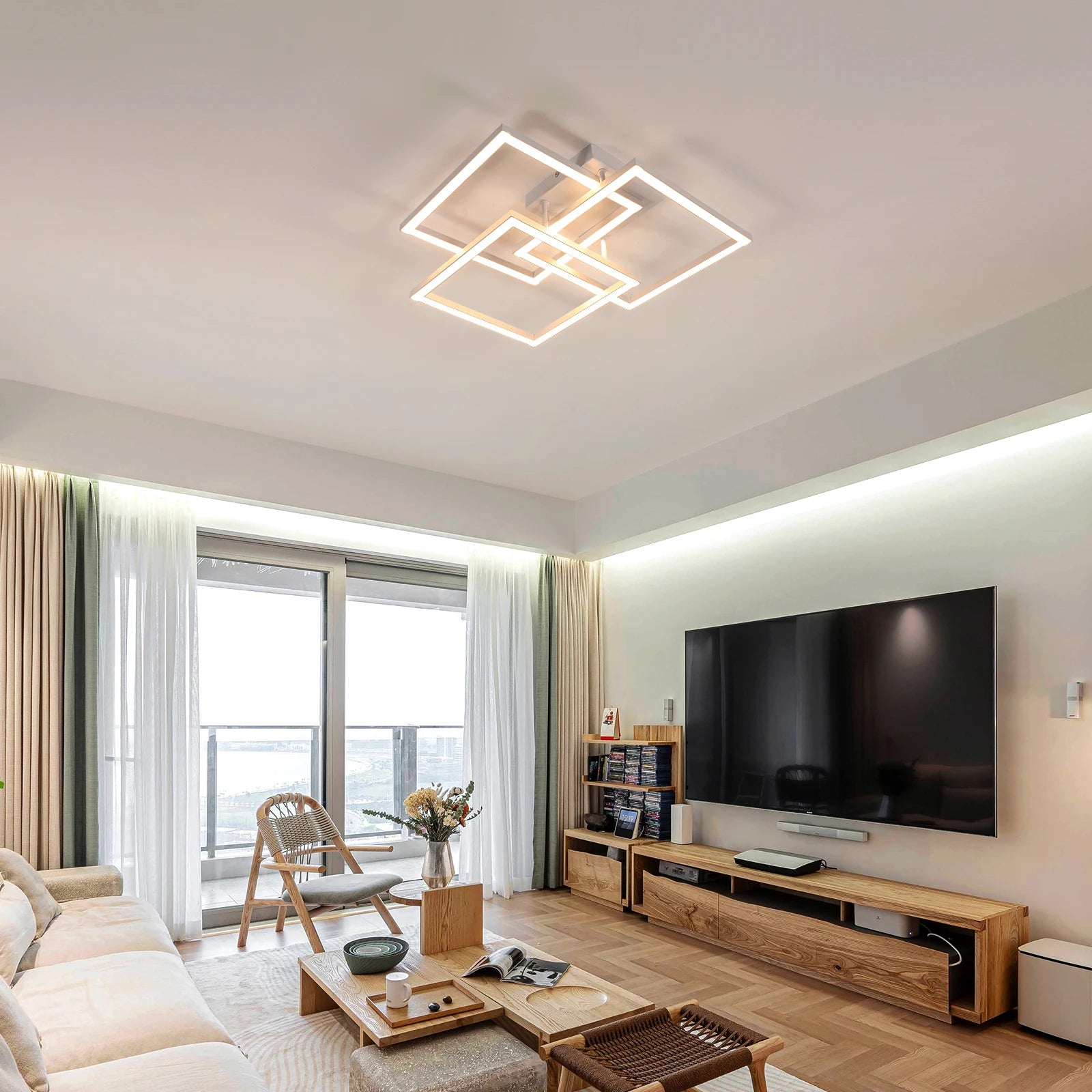 LED Ceiling Light,40W Dimmable LED Ceiling Lamp with remote control 3000K-6500K,For living room,Bedroom,Hallway,Indoor lighting