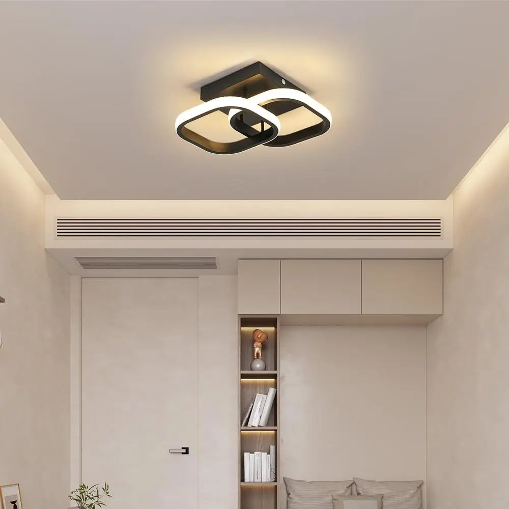 LED Ceiling Light,22W Modern Aluminum Square Ceiling Lights fixtures LED for Entrance Hallway Office Bedroom,3000K Warm White Light