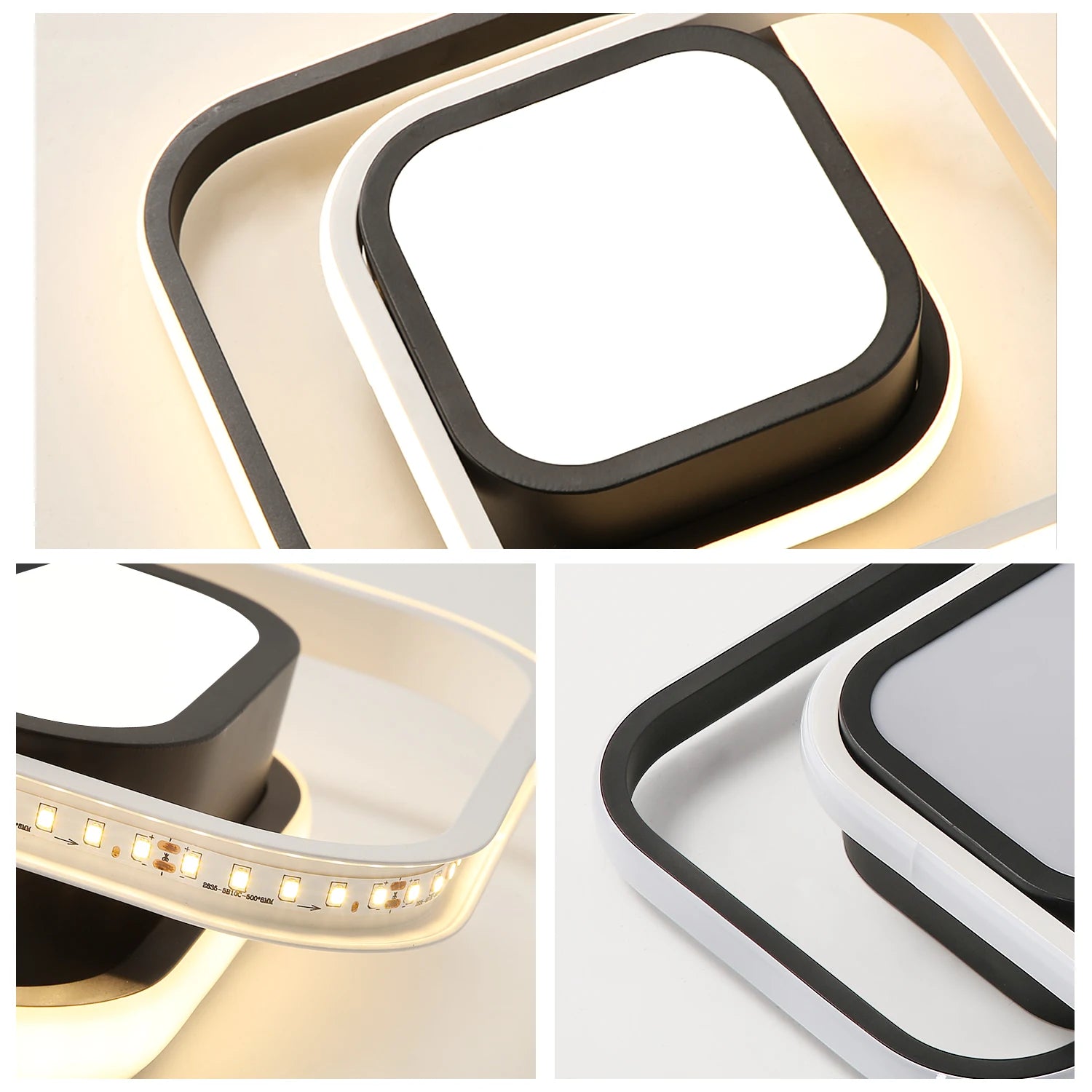 Modern LED Ceiling Light,32W 2500LM Simplicity Square LED Ceiling Lamp,Warm White 3000K for Living Room,Bedroom