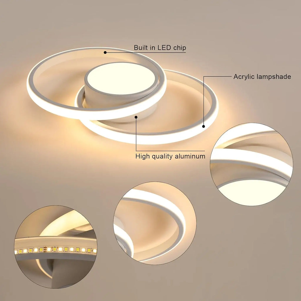 Dimmable LED Ceiling Light,40W 3600LM Ceiling Lamp with Remote Control 3000K-6500K,Round Ceiling Light For Living Room