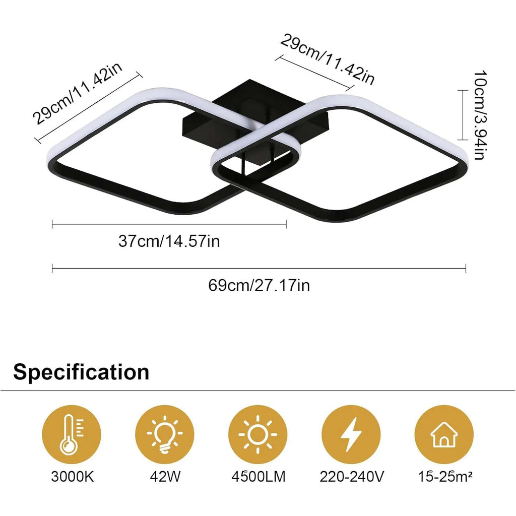 Crux Dark – nowoczesna lampa sufitowa