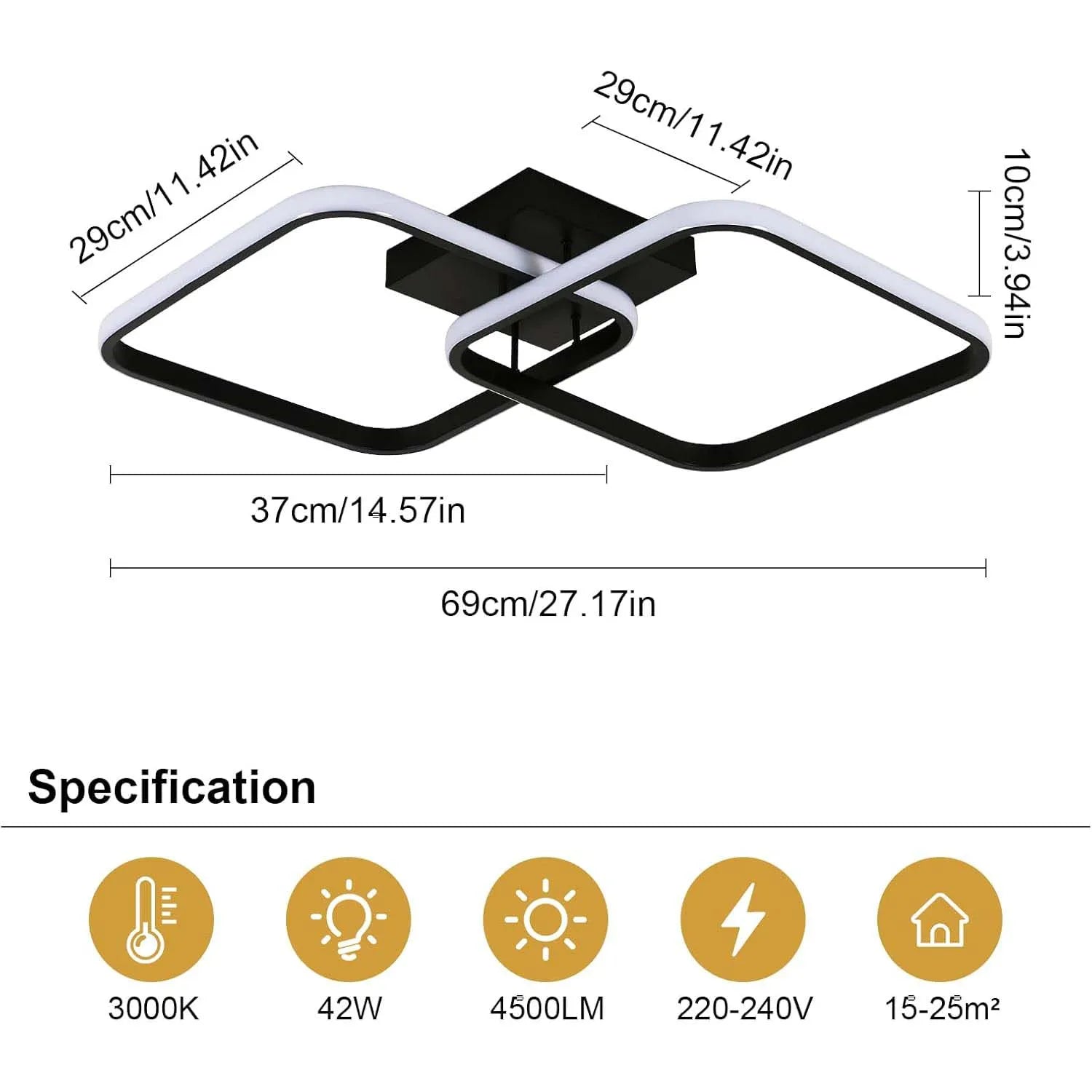 Crux Dark – nowoczesna lampa sufitowa