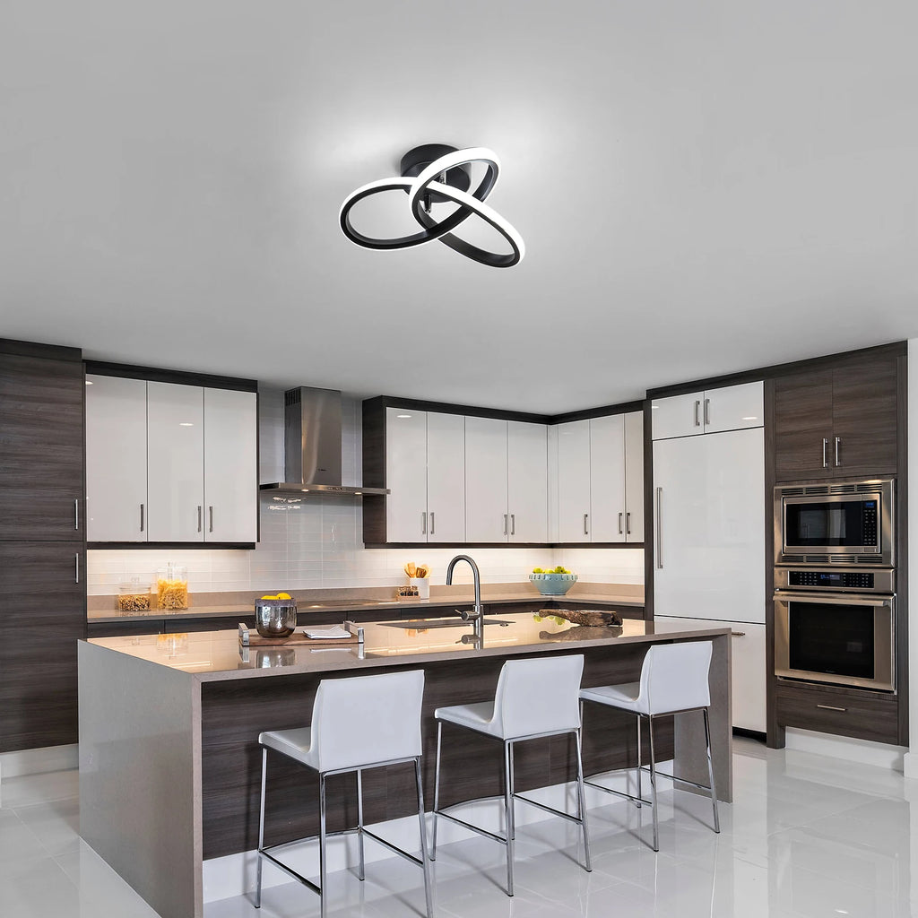 LED Ceiling Lights,22W Creative Personality Nordic Ceiling Light fixtures LED for Hallway,Aisle, Entrance, Bedroom, Kitchen,Living Room-25cm,Cold White Light 6500K