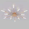 Modern LED Ceiling Light,Creative Fireworks Design Ceiling Lamp for Exhibition Children's Room,Neutral Light (Gold,12 Heads)