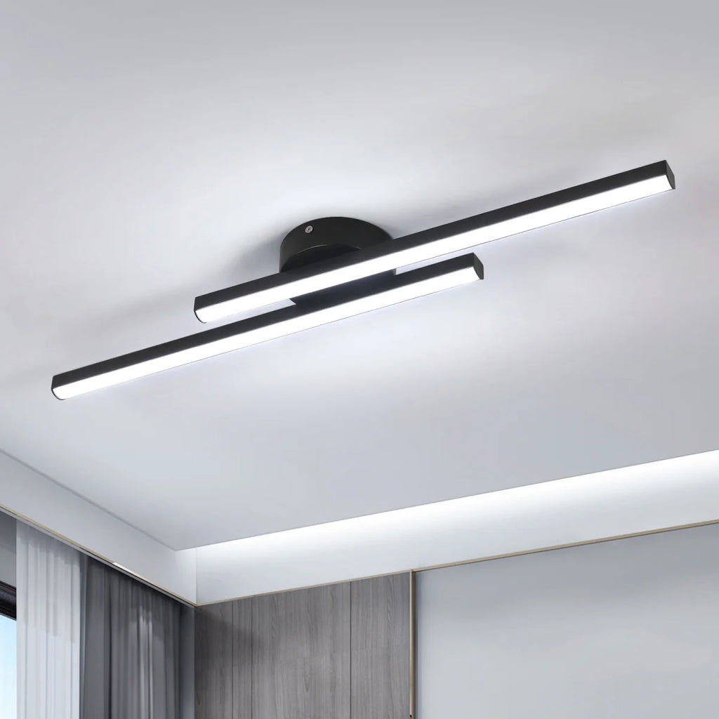 Dimmable LED Ceiling Light,17W 1530LM Modern Ceiling Lamp Dimmable 3 Colour Temperatures,60cm Simple Lines LED Wall Light For Bedroom