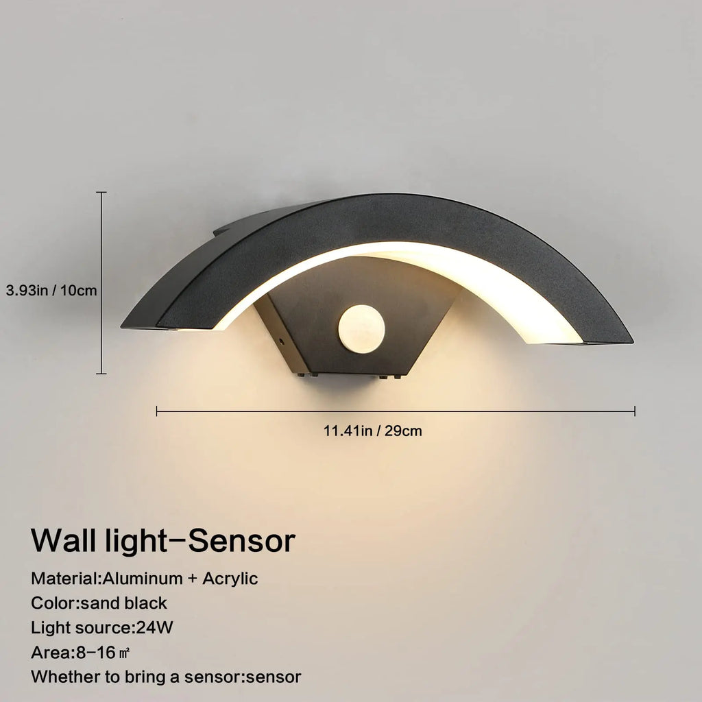 Vela Sensor - nowoczesny kinkiet zewnętrzny