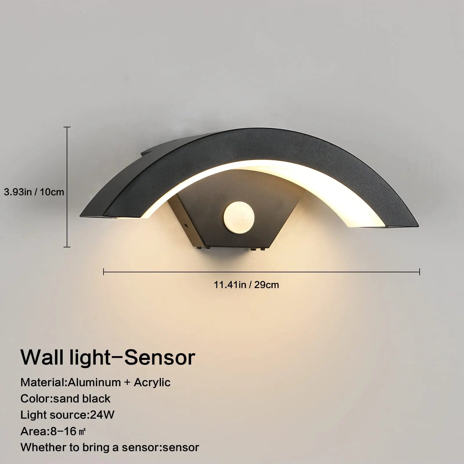 Vela Sensor - nowoczesny kinkiet zewnętrzny