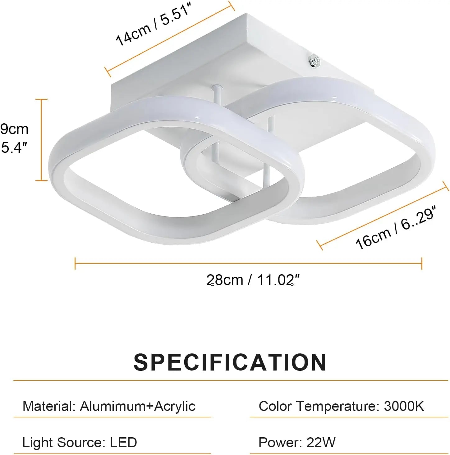 Quadra Duo – nowoczesna lampa sufitowa