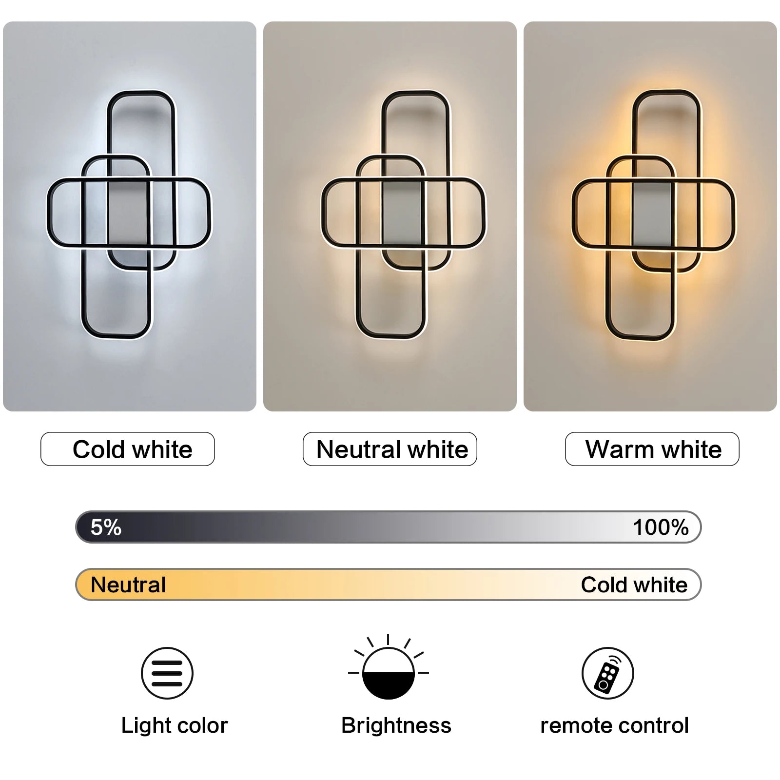 LED Ceiling Light,Dimmable Ceiling Light With Remote Control,44W LED Ceiling Lamps Fixtures Brightness Adjustable3000K-6500K  For Living Room,Bedroom,Dining Room