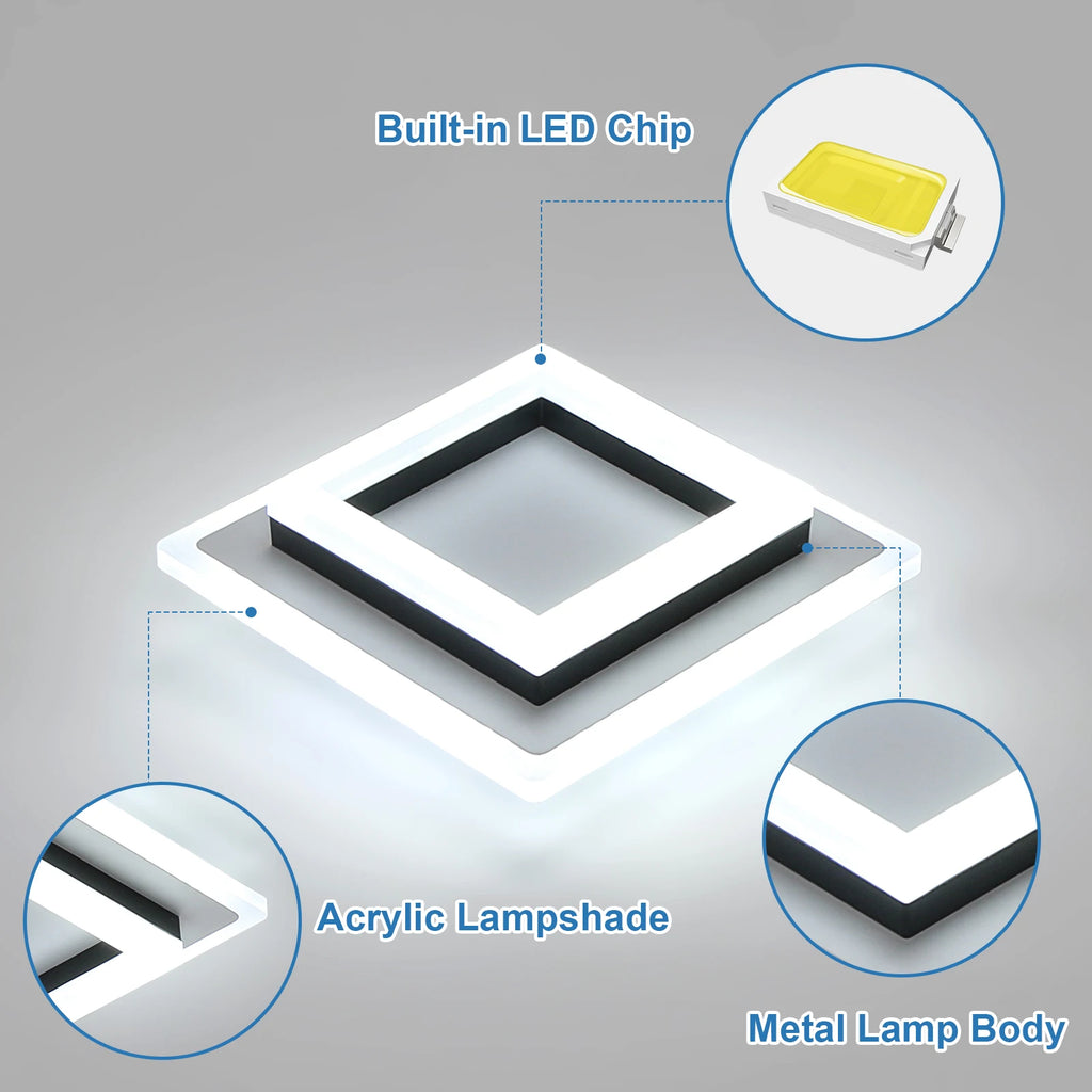 Vetro Square – nowoczesna lampa sufitowa