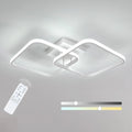 Modern Dimmable Minimalist LED Ceiling Light,Square Modern Flush Mount Fixture with Adjustable Light,Three Colour Dimming 3000K-6500K for Bedroom,Living Room