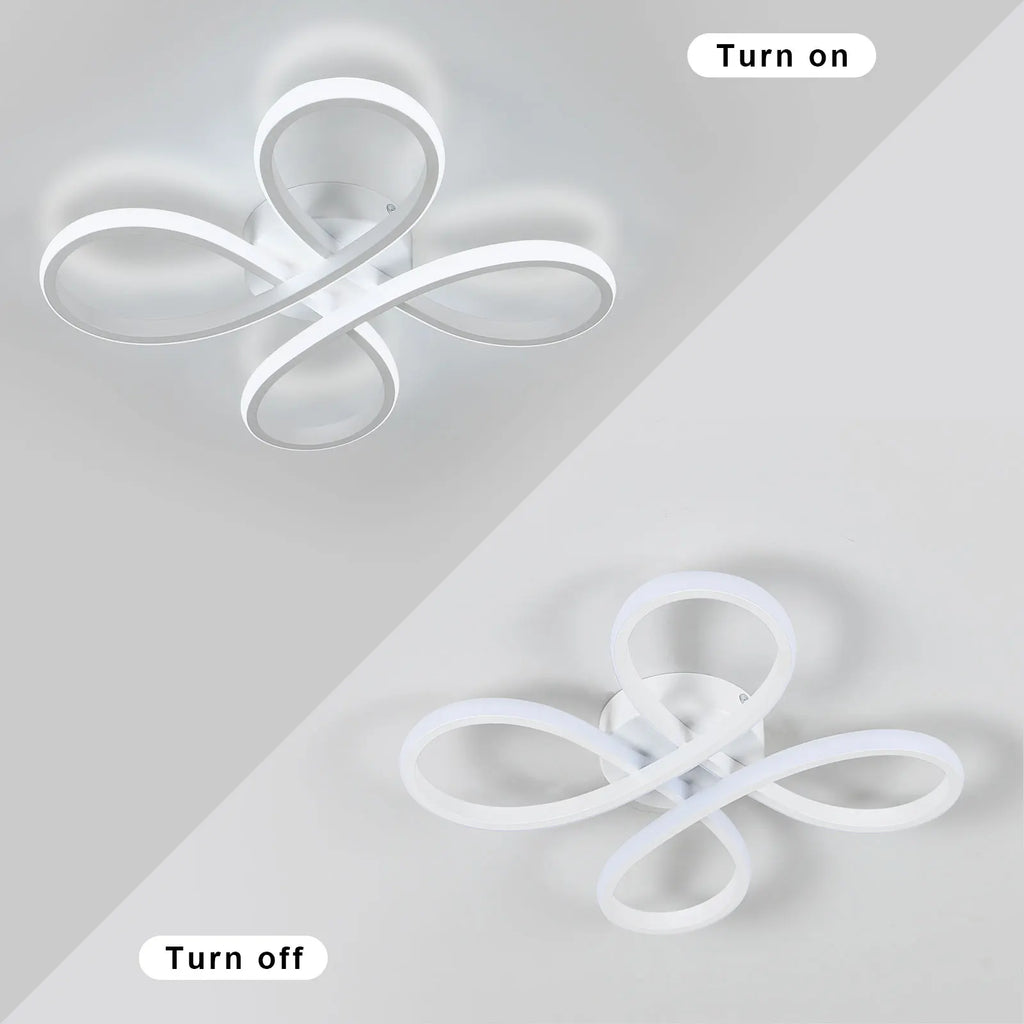 Modern LED Ceiling Lights,30W 2700LM Creative Flower Shape Chandeliers Ceiling Lamp For Bedroom,6500K Cool White Light