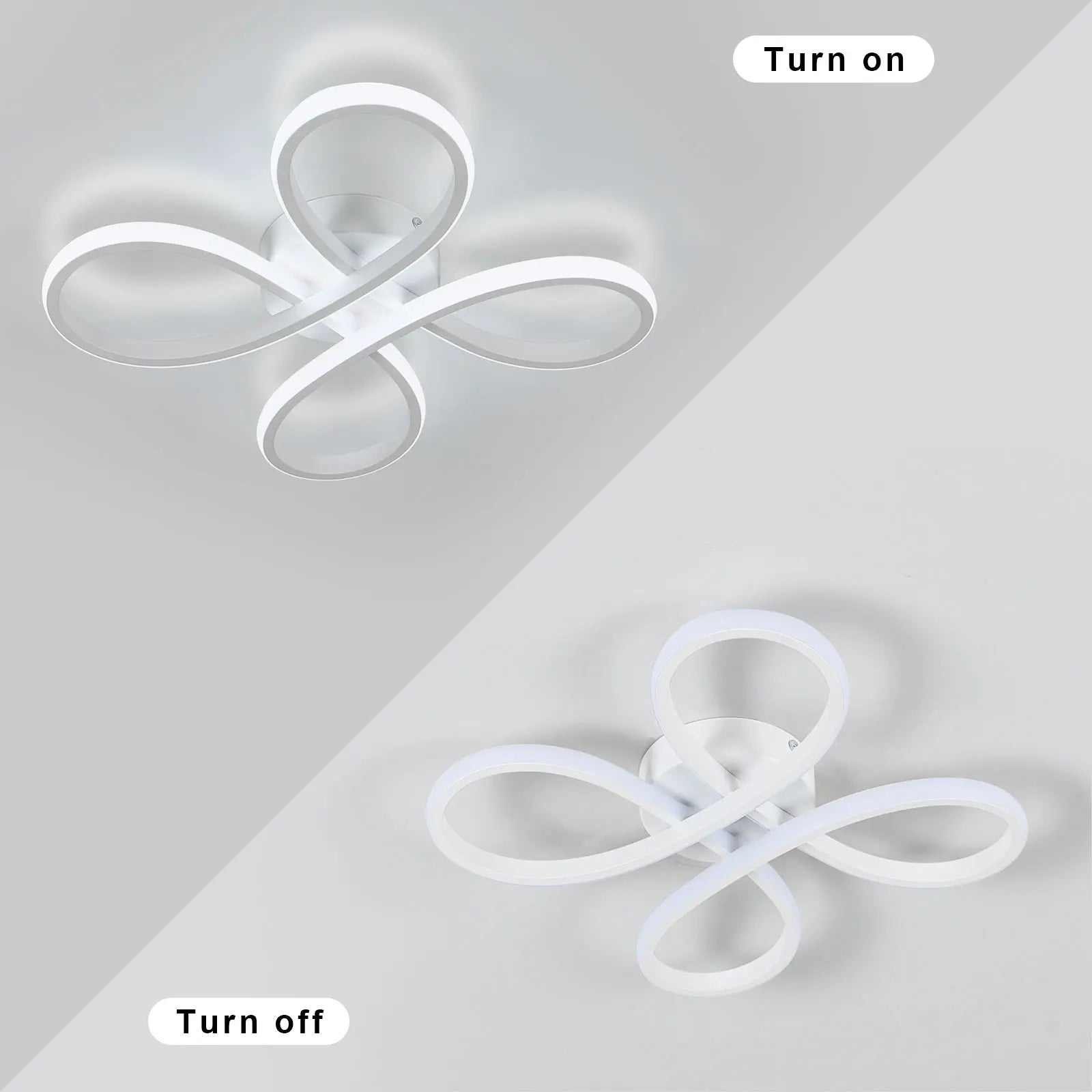 Modern LED Ceiling Lights,30W 2700LM Creative Flower Shape Chandeliers Ceiling Lamp For Bedroom,6500K Cool White Light