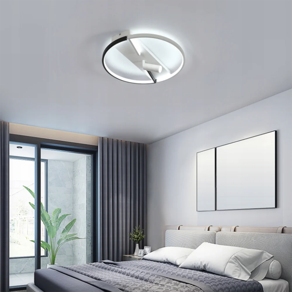 Modern LED Ceiling Light,42W Round Shape Personality Creative Ceiling Lighting For Bedroom,Living Room,Cool White Light 6500K