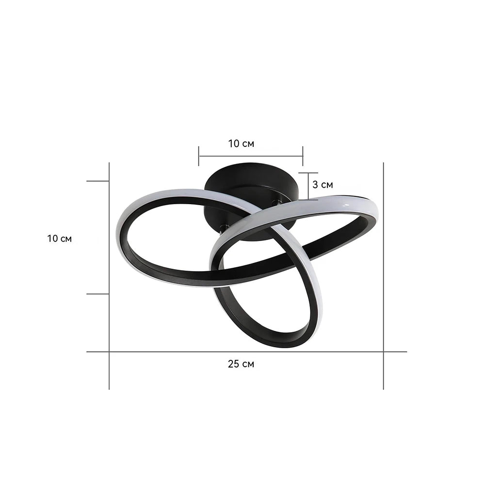 LED Ceiling Lights,22W Creative Personality Nordic Ceiling Light fixtures LED for Hallway,Aisle, Entrance, Bedroom, Kitchen,Living Room-25cm,Cold White Light 6500K