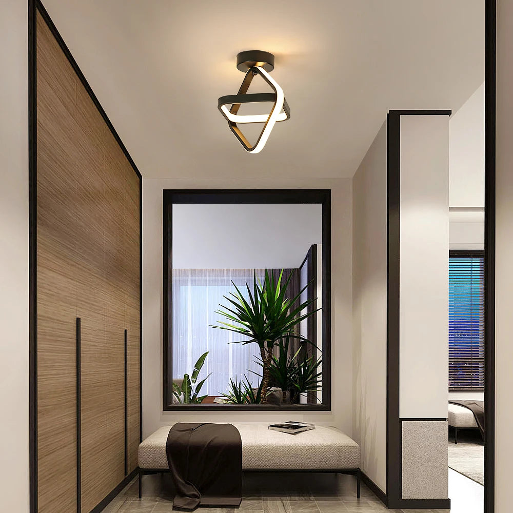 Square LED Ceiling Light,Modern 24W 2700LM,3000K Warm White,Diameter 22CM,Suitable for Corridor, Balcony,Kitchen,Dining Room