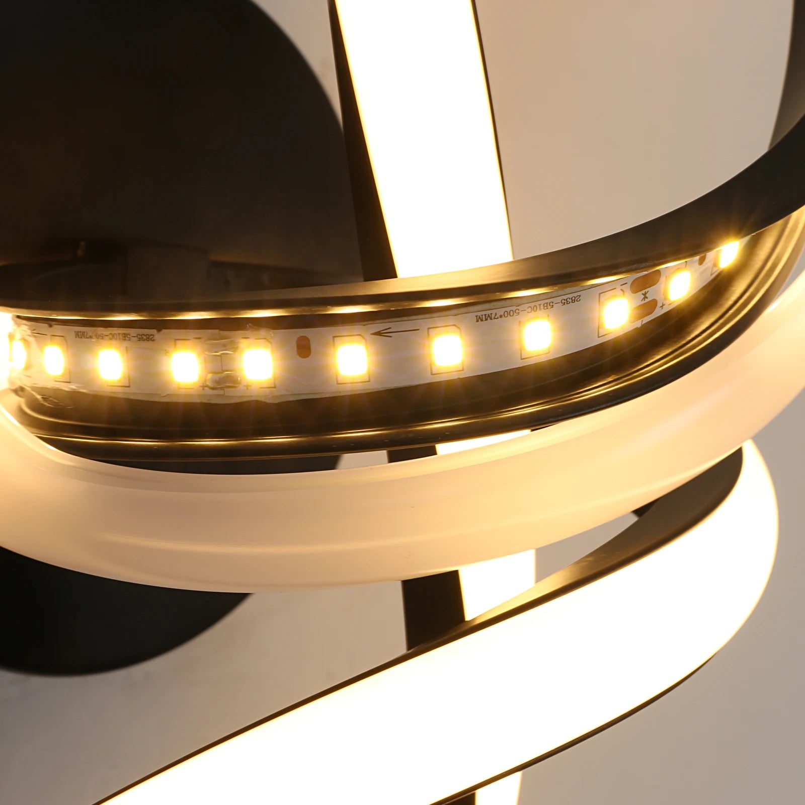 Modern LED Ceiling Lights, Curved Ceiling Lamp 20W 1800LM Warm White 3000K for Living Room,Dining Room
