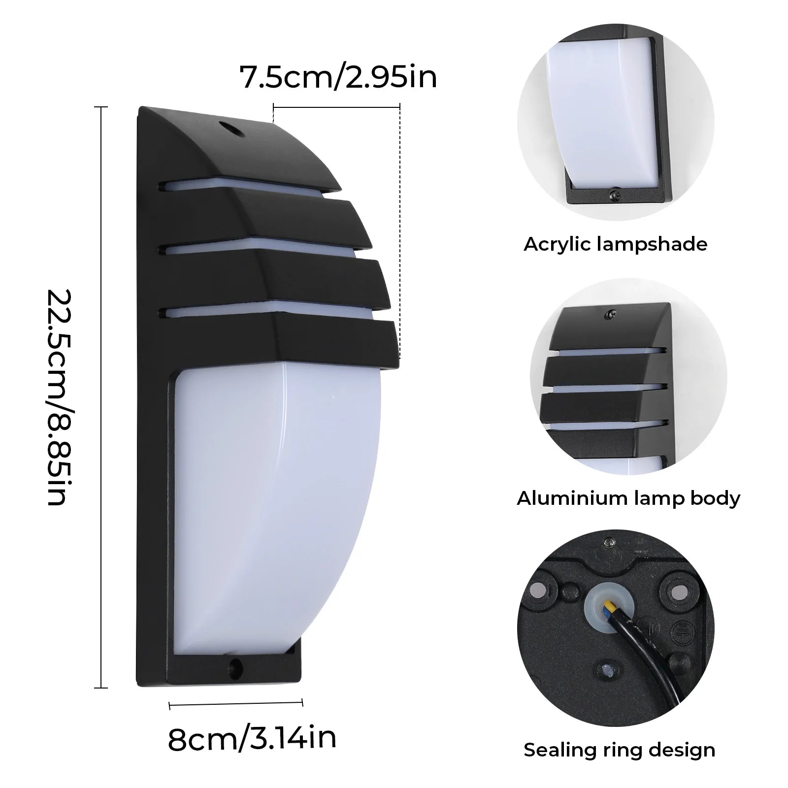 Sela - nowoczesny kinkiet zewnętrzny