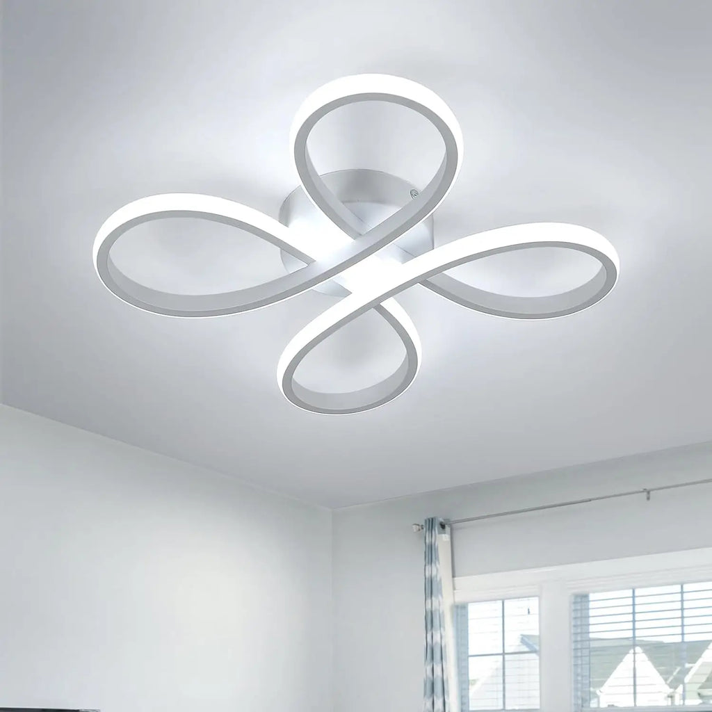 Modern LED Ceiling Lights,30W 2700LM Creative Flower Shape Chandeliers Ceiling Lamp For Bedroom,6500K Cool White Light