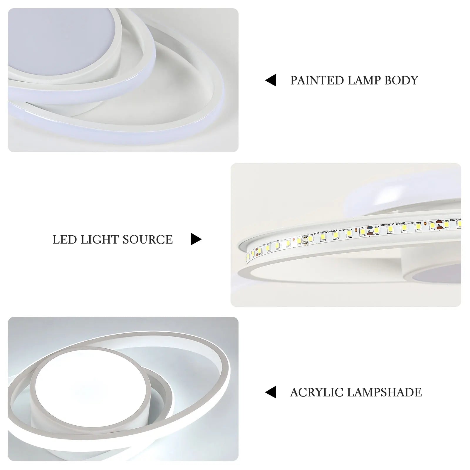 LED Ceiling Light,39W 4385LM Lighting Fixture,Round Modern Design Ceiling Lamp for Living Room Bedroom Corridor Balcony, Dia 39cm, Warm Light 3000K/White Light 6500K