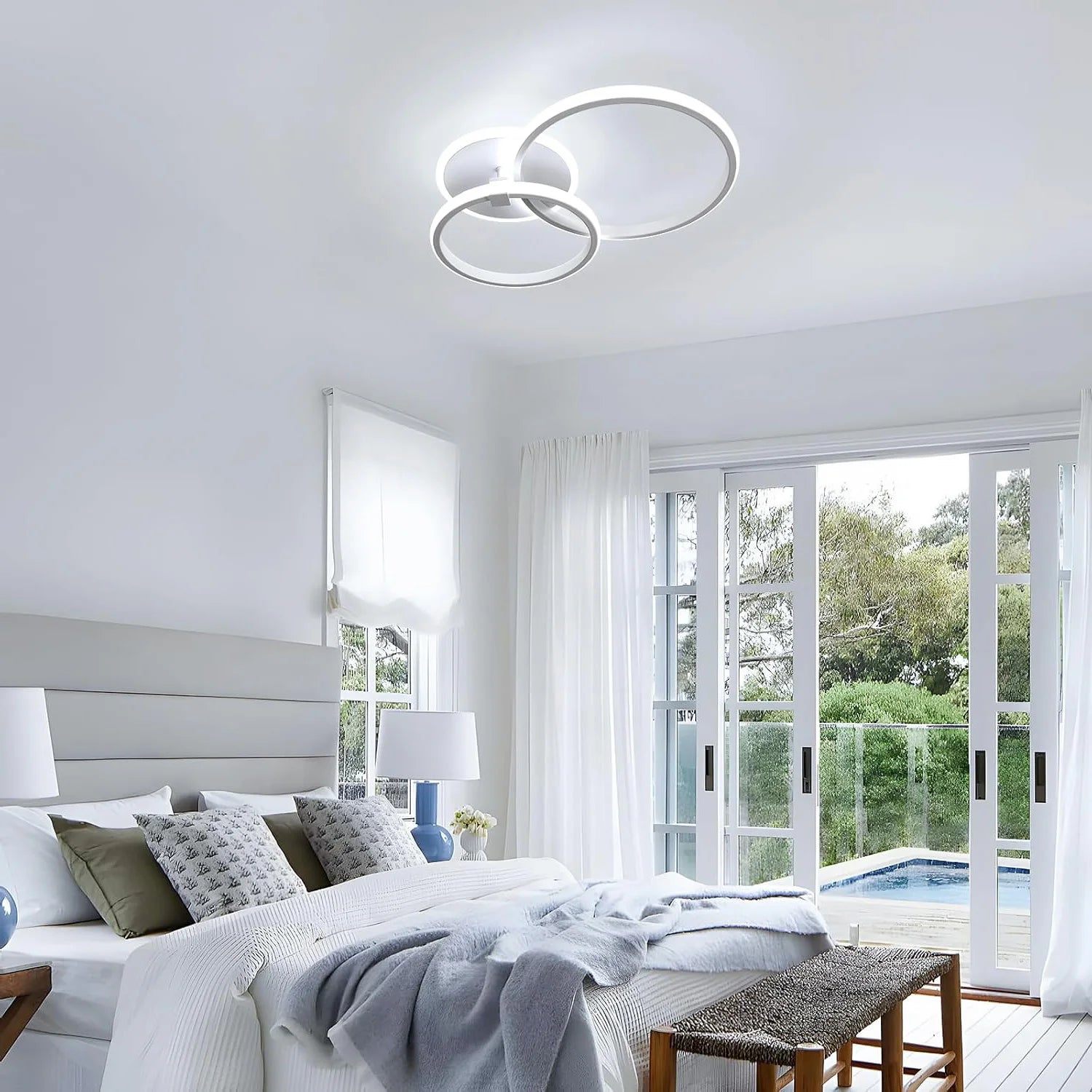 Modern LED Ceiling Lights,42W 3780LM Round Design Ceiling Lighting Ceiling Lamp for Bedroom