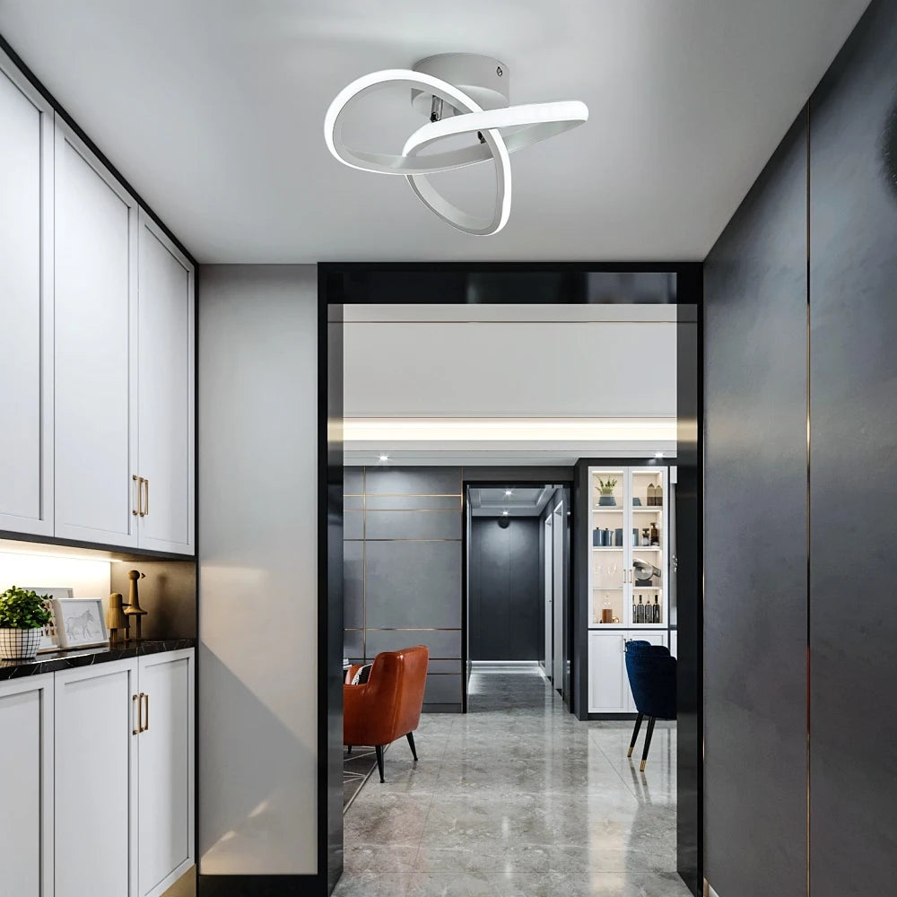 LED Ceiling Lights,22W Creative Personality Nordic Ceiling Light fixtures LED for Hallway,Aisle, Entrance, Bedroom, Kitchen,Living Room-25cm,Cold White Light 6500K