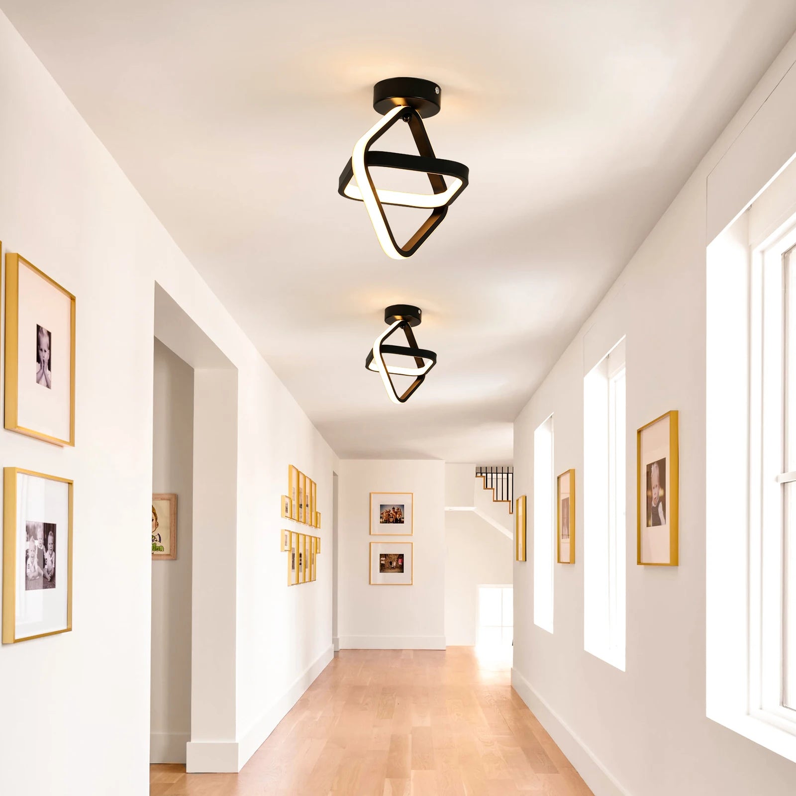 Square LED Ceiling Light,Modern 24W 2700LM,3000K Warm White,Diameter 22CM,Suitable for Corridor, Balcony,Kitchen,Dining Room