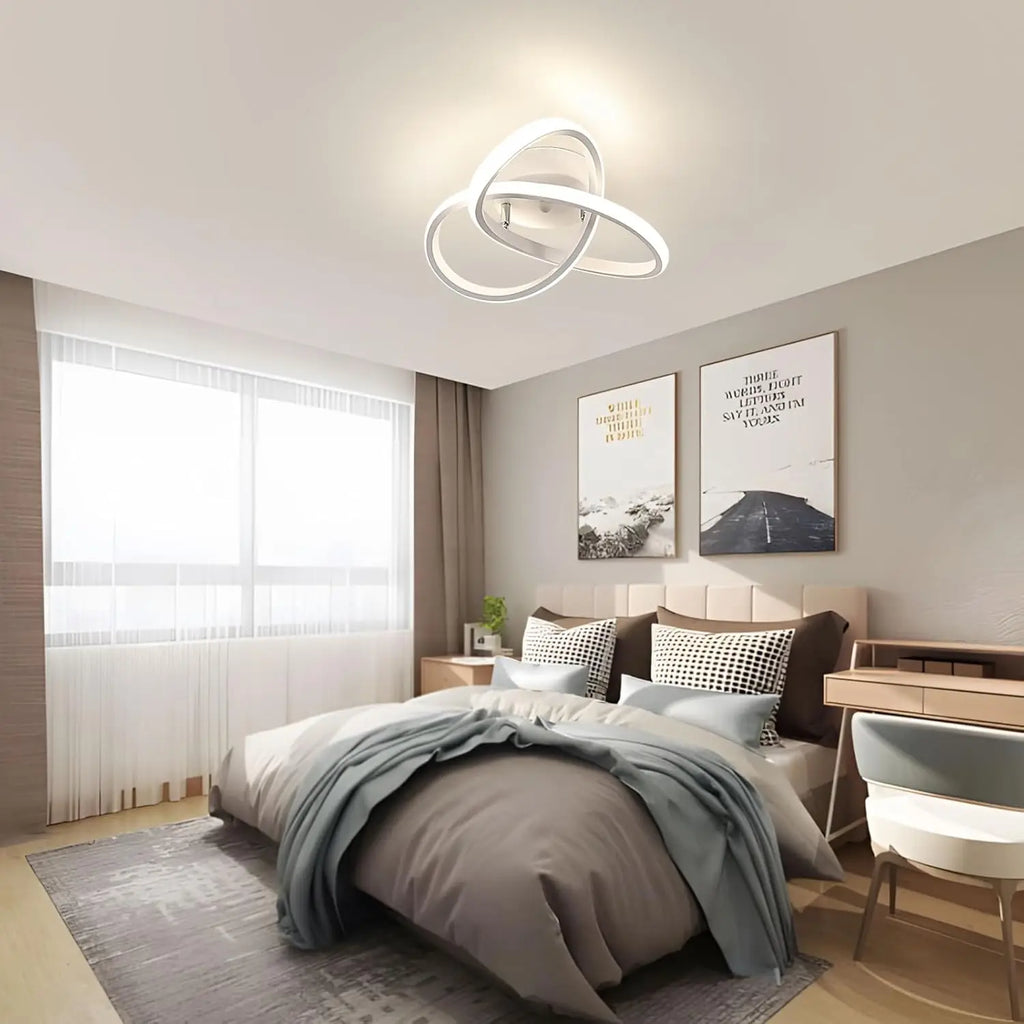 LED Ceiling Light,30W 3300LM Modern LED Ceiling Light Creative Flower Shape LED Ceiling Lights for Bedroom,4500K Natural Light