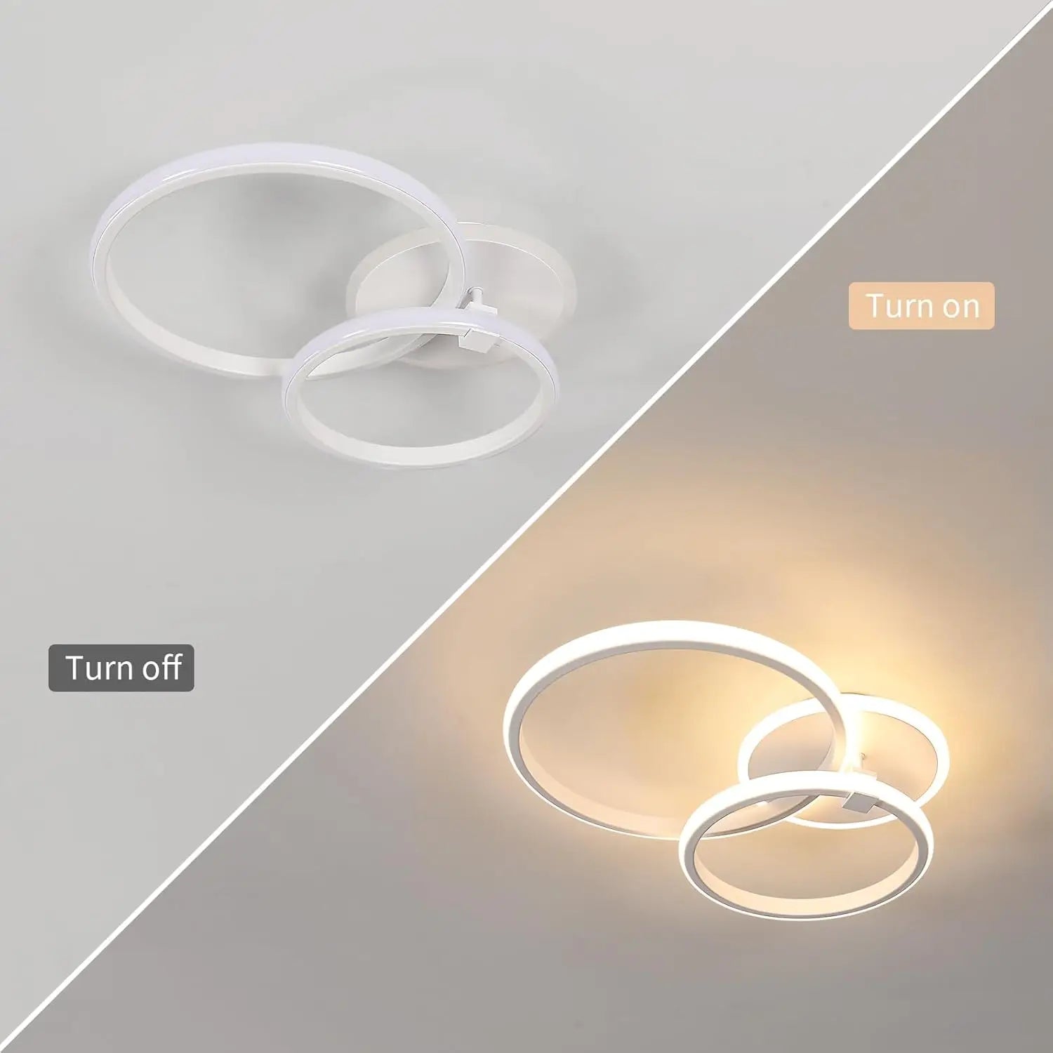 Modern LED Ceiling Lights,42W 3780LM Round Design Ceiling Lighting Ceiling Lamp for Bedroom