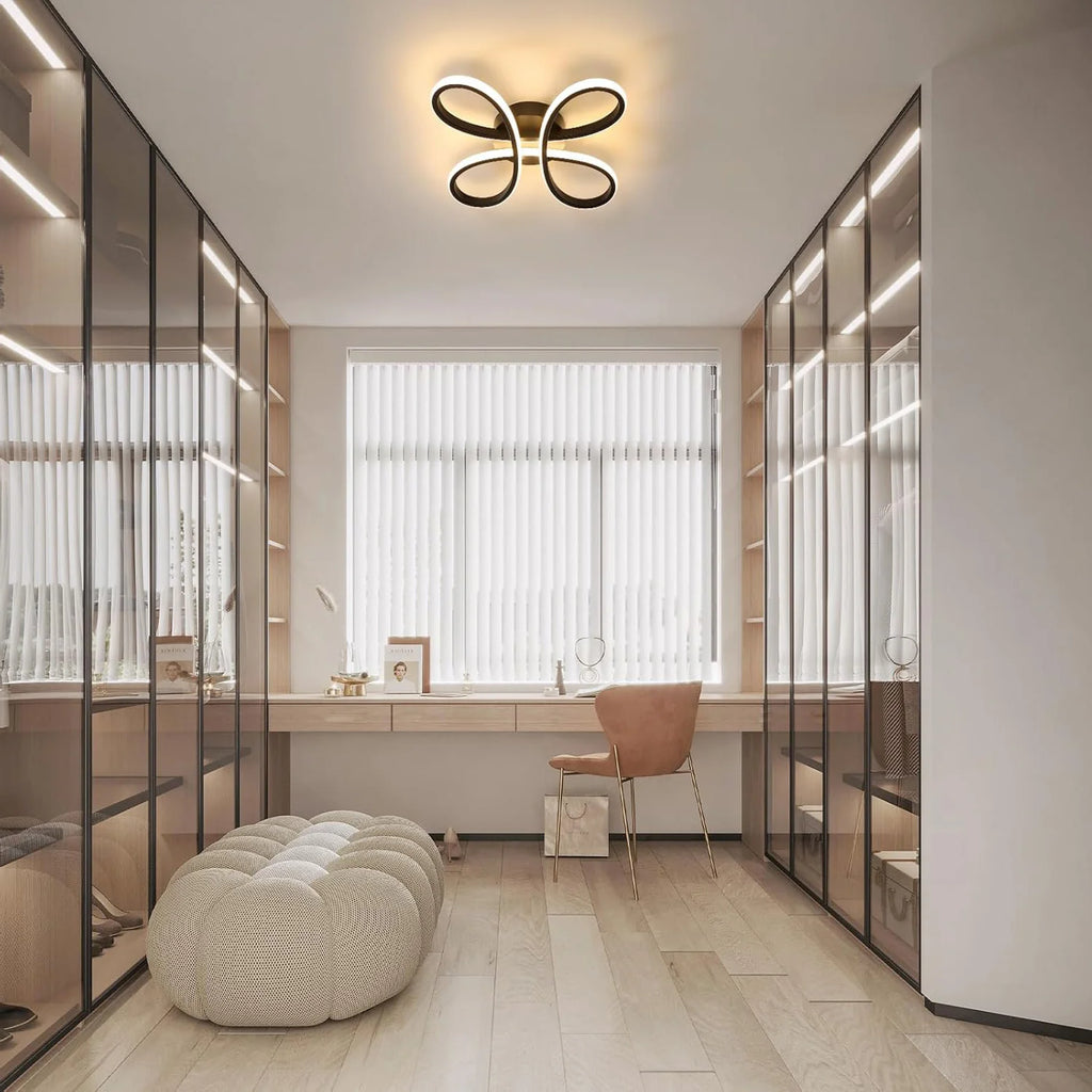 Nordic Style 30W LED Ceiling Lamp, Non-Dimmable Creative Infinity Loop Ceiling Light Fixture for Home Indoor Lighting