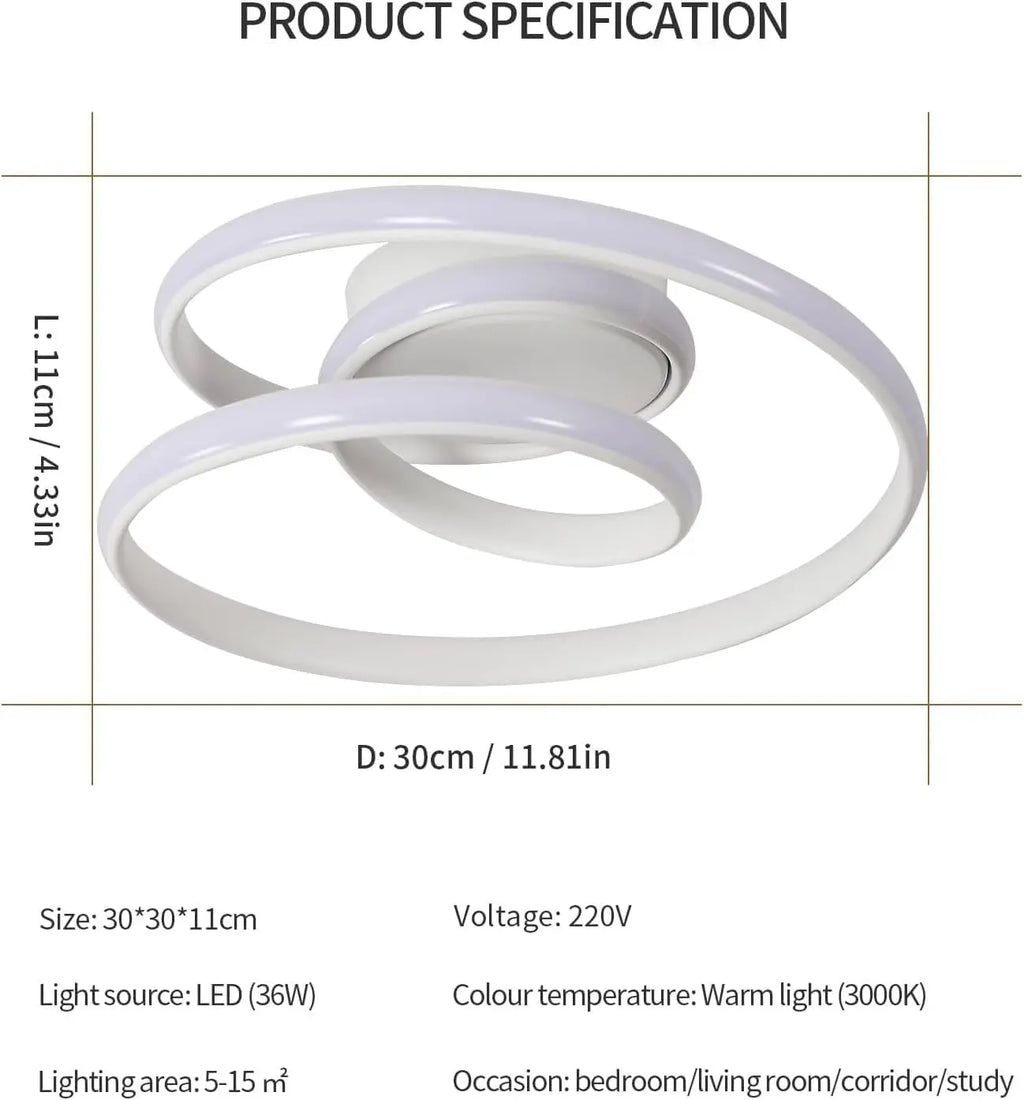 Spiral – nowoczesna lampa sufitowa