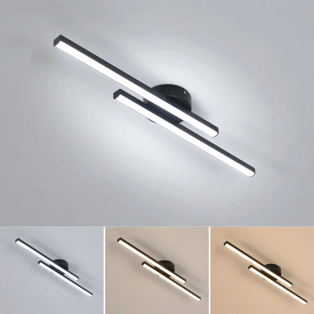 LED Ceiling Light,17W 1530LM Modern Ceiling Lamp Dimmable 3 Colour Temperatures,60cm Simple Lines LED Wall Light For Bedroom