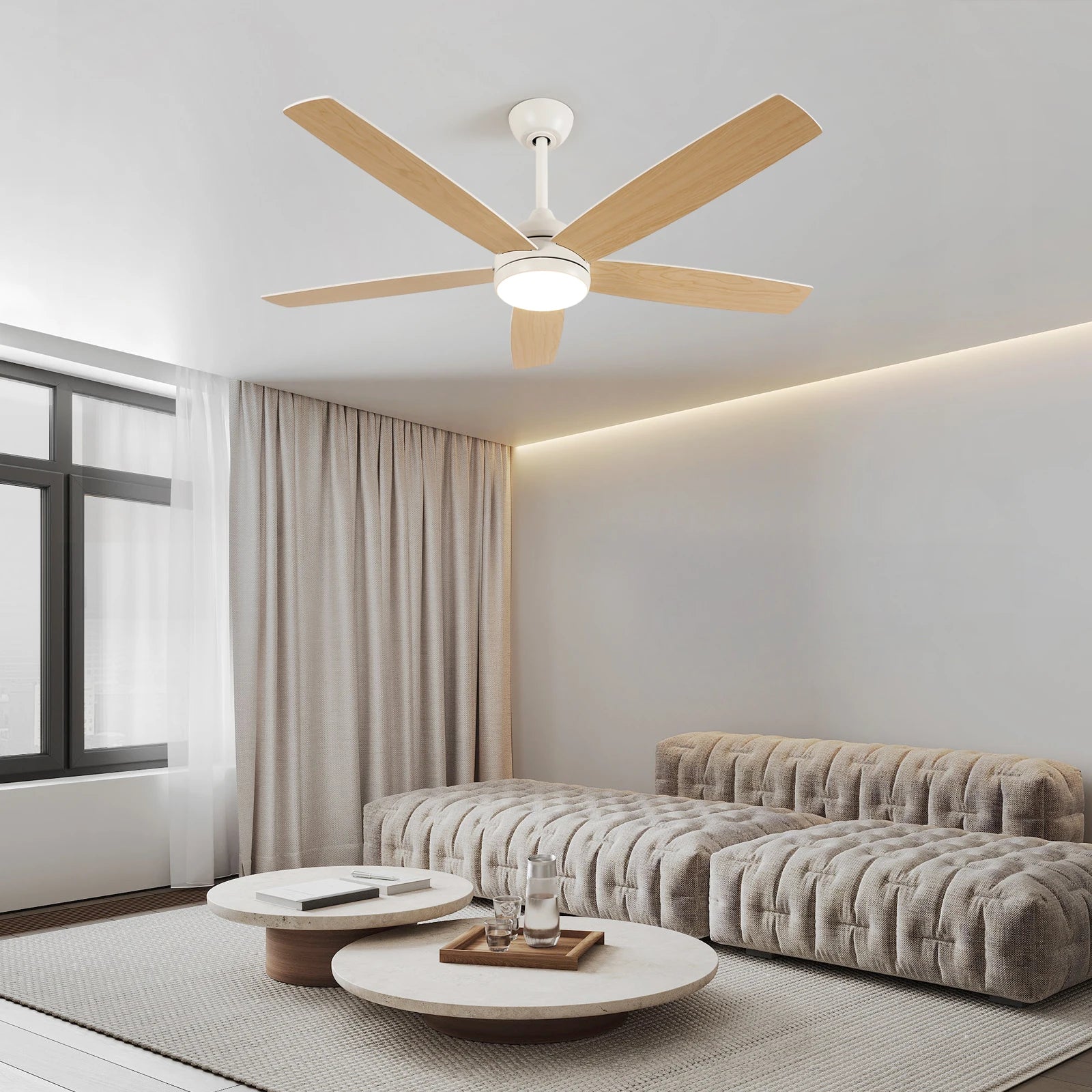Dimmable Ceiling Fans Lights,LED Ceiling Fan With Remote Control,Adjustable 3-Color Temperatures Ceiling Fan Lamp 3000K-6500K