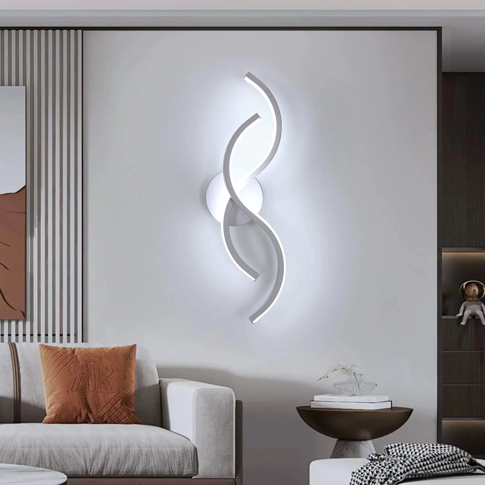 Wave White – nowoczesny kinkiet ścienny