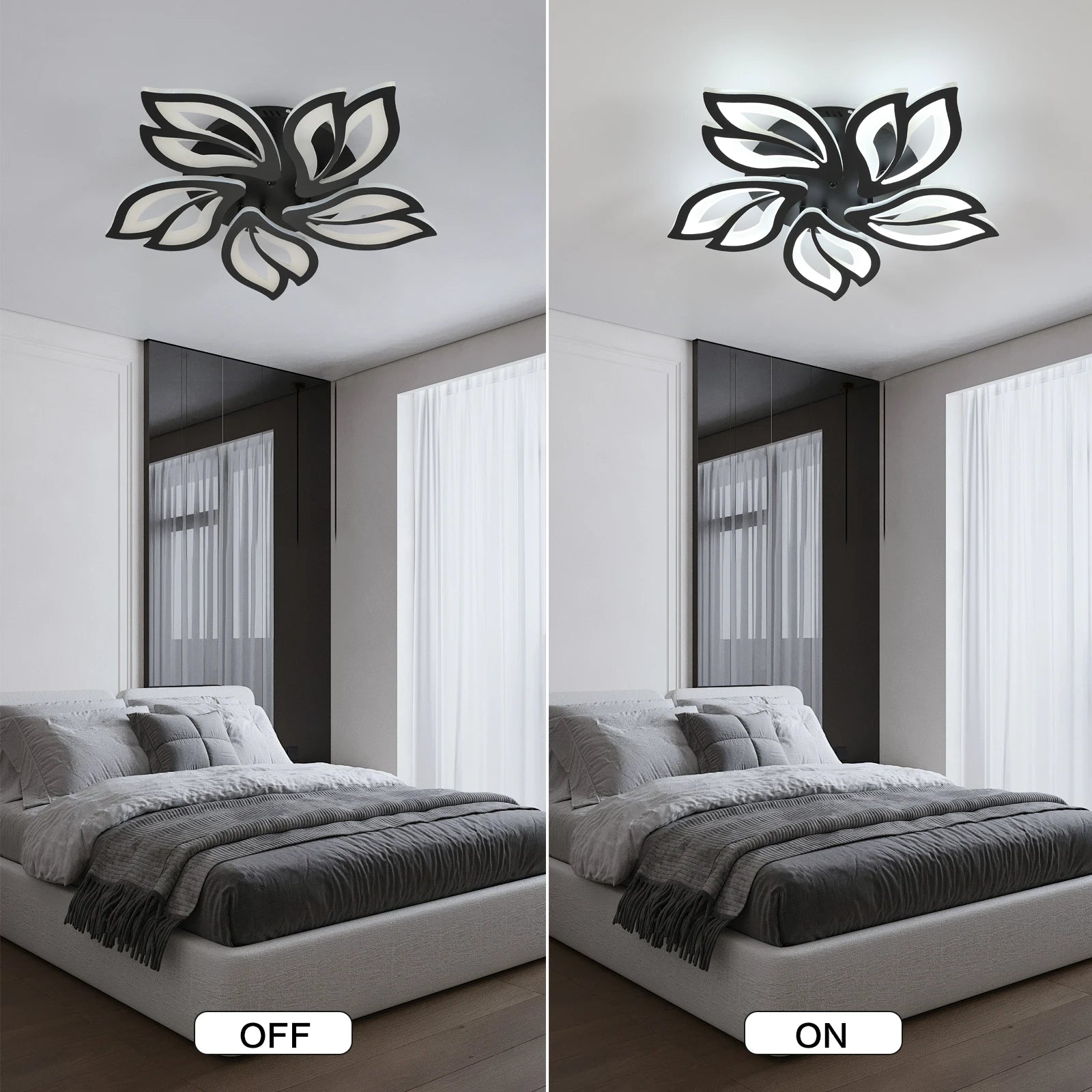 Black Petal – nowoczesna lampa sufitowa