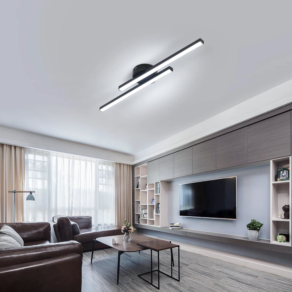 Dimmable LED Ceiling Light,17W 1530LM Modern Ceiling Lamp Dimmable 3 Colour Temperatures,60cm Simple Lines LED Wall Light For Bedroom