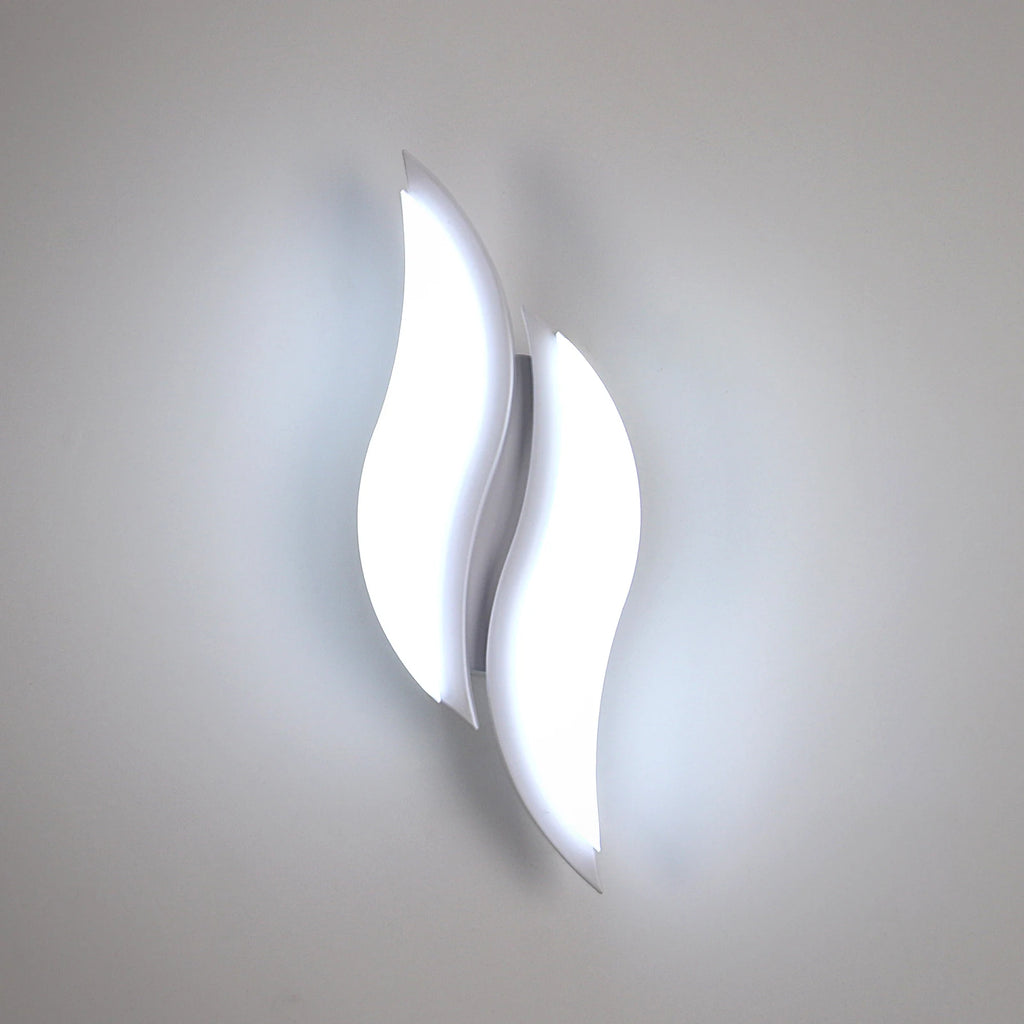 LED  Wall Sconce,12W Acrylic Wall Lamp Leaf-Shaped Design Cool White Light 6500K for Bedroom Living Room Corridor