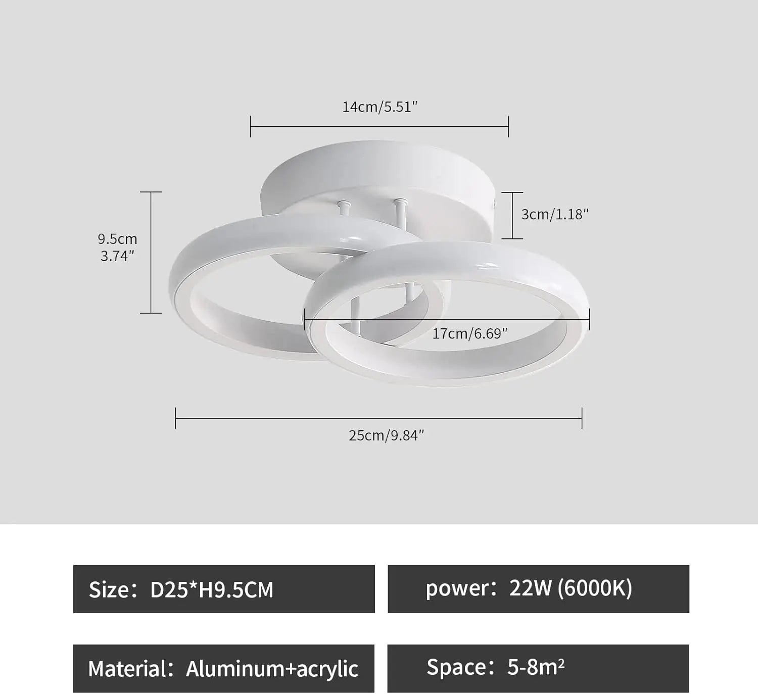Duo – nowoczesna lampa sufitowa
