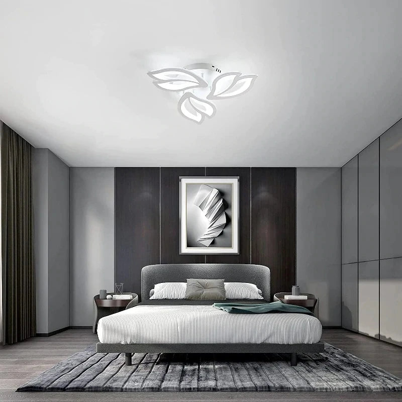 3 Heads Petal LED Ceiling Light,40W 3600LM LED Ceiling Lamp in Acrylic 6500K White Light LED Ceiling Light for Living Room