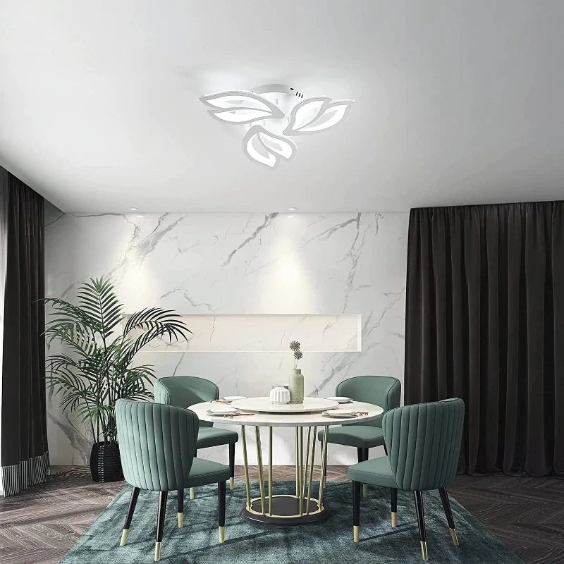 3 Heads Petal LED Ceiling Light,40W 3600LM LED Ceiling Lamp in Acrylic 6500K White Light LED Ceiling Light for Living Room