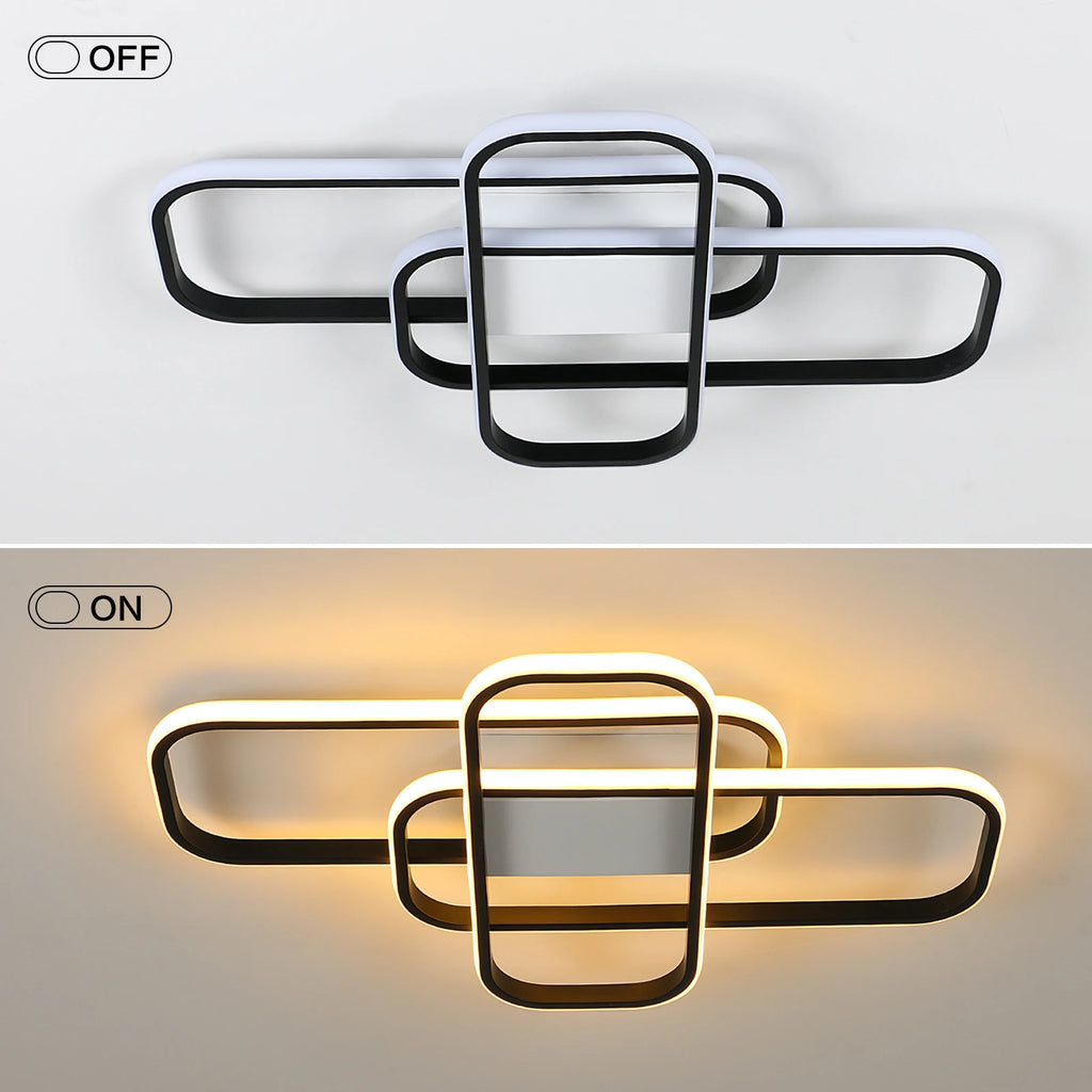 LED Ceiling Light,Dimmable Ceiling Light With Remote Control,44W LED Ceiling Lamps Fixtures Brightness Adjustable3000K-6500K  For Living Room,Bedroom,Dining Room