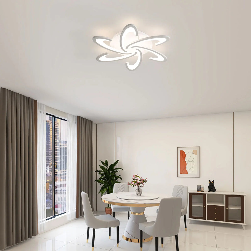 Dimmable LED Ceiling Light,54W Creative Spiral Design Ceiling Lamp 3000K/4500K/6500K Color Temperature With Remote Control For Living Room,Bedroom
