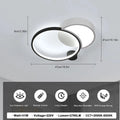 Dimmable LED Ceiling Light,Modern Black White Round Lights with Remote Control,31W 2790LM Dimmable 3000K-6500K Ceiling Lamp