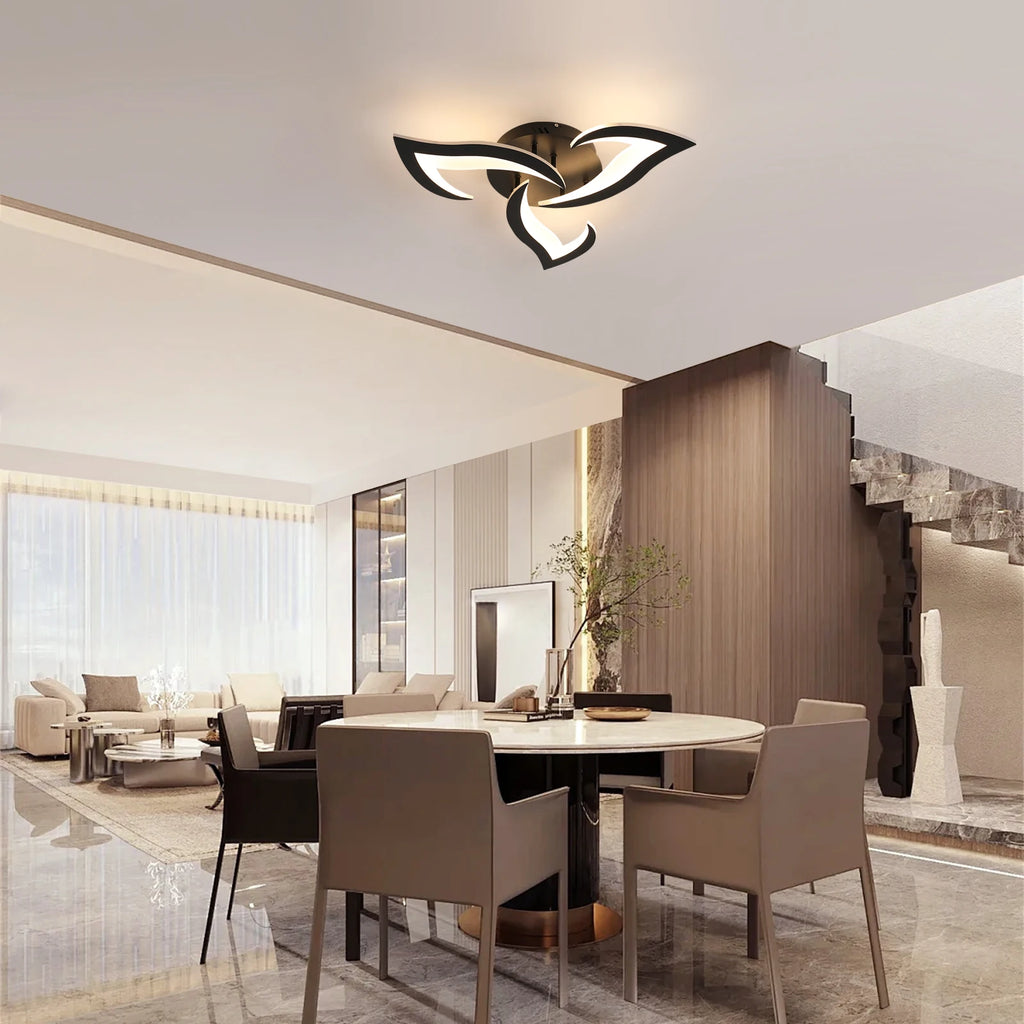 Modern  Flower Shape LED Ceiling Light,36W 4000LM LED Ceiling Lamp,Warm Light 3000K Acrylic Ceiling Light for Bedroom