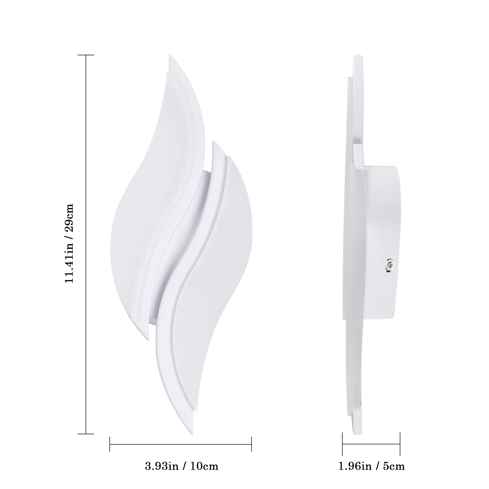 LED  Wall Sconce,12W Acrylic Wall Lamp Leaf-Shaped Design Cool White Light 6500K for Bedroom Living Room Corridor